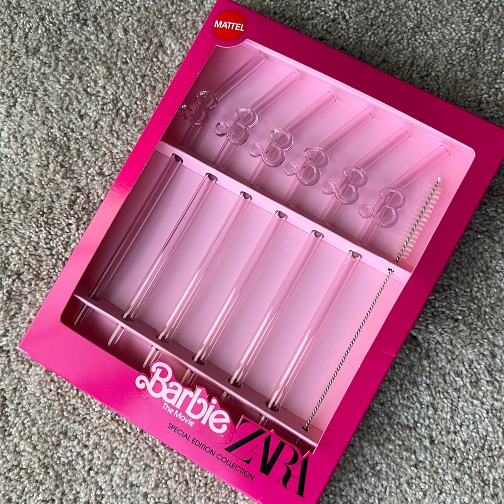 Barbie x Zara Glass Straws